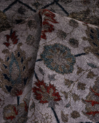 Contemporary Hand Knotted Overdyed Gray Area Rug 3' 4" x 5' 0"