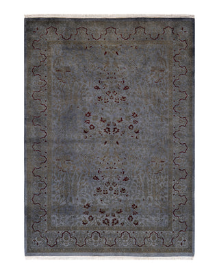 Modern Fine Vibrance Gray Area Rug 4' 3" x 5' 10"