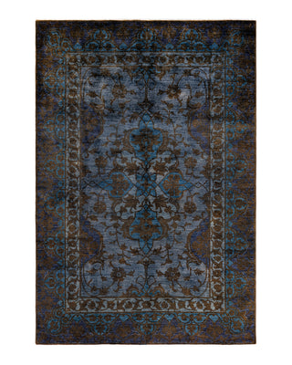 Modern Fine Vibrance Blue Area Rug 6' 1" x 8' 10"