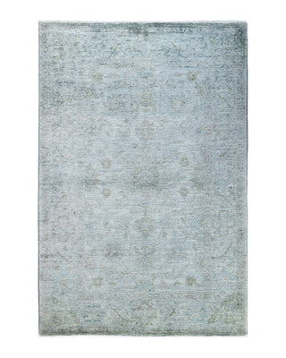 Vibrance, One-of-a-Kind Hand-Knotted Area Rug - Gray, 4' 2" x 6' 1"