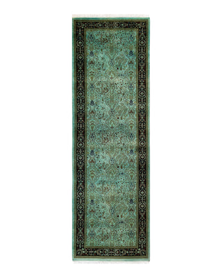 Modern Fine Vibrance Green Runner 2' 6" x 8' 1"