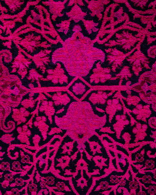 Contemporary Hand-Knotted Overdyed Pink Area Rug 6' 1" x 9' 1"