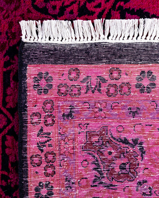 Contemporary Hand-Knotted Overdyed Pink Area Rug 6' 1" x 9' 1"
