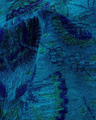 Contemporary Hand Knotted  Blue Area Rug 9' 1" x 12' 3"