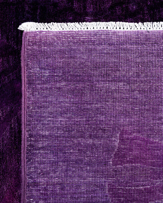 Contemporary Hand-Knotted Overdyed Purple Area Rug 9' 0" x 12' 5"