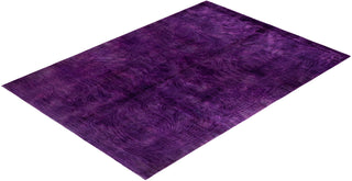 Contemporary Hand-Knotted Overdyed Purple Area Rug 9' 0" x 12' 5"