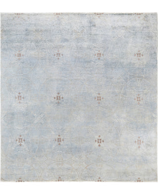 Contemporary Overdyed Wool Hand Knotted Gray Area Rug 8' 0" x 8' 6"