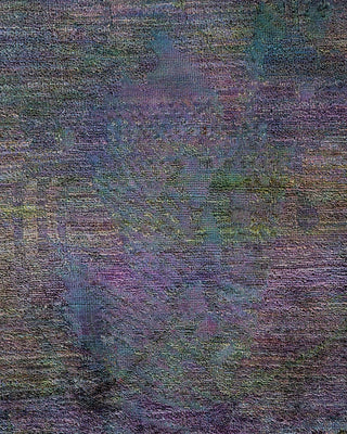 Contemporary Hand-Knotted Overdyed Purple Area Rug 9' 0" x 12' 9"