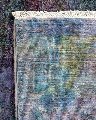Contemporary Hand-Knotted Overdyed Purple Area Rug 9' 0" x 12' 9"