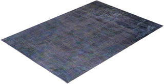 Contemporary Hand-Knotted Overdyed Purple Area Rug 9' 0" x 12' 9"