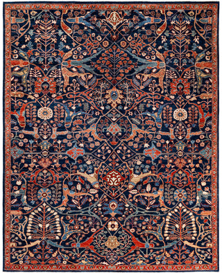 Serapi One of a kind Wool Blue Area Rug 8' 1" x 9' 11"