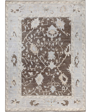 Oushak One of a kind Wool Brown Area Rug 8' 8" x 11' 10"