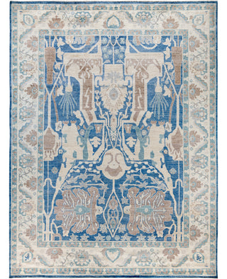 Oushak One of a kind Wool Blue Area Rug 9' 0" x 11' 10"