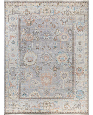 Oushak One of a kind Wool Gray Area Rug 8' 10" x 11' 10"