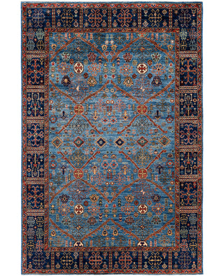 Serapi One of a kind Wool Light Blue Area Rug 5' 11" x 8' 11"