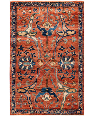 Serapi One of a kind Wool Red Area Rug 3' 3" x 5' 0"
