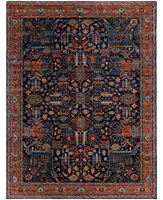 Serapi One of a kind Wool Blue Area Rug 9' 0" x 12' 0"
