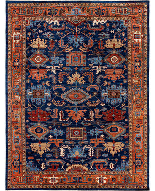 Serapi One of a kind Wool Blue Area Rug 8' 11" x 11' 9"