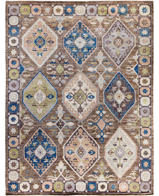 Oushak One of a kind Wool Brown Area Rug 9' 1" x 11' 10"