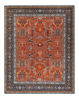 Traditional Serapi Orange Area Rug 8' 1" x 10' 1"