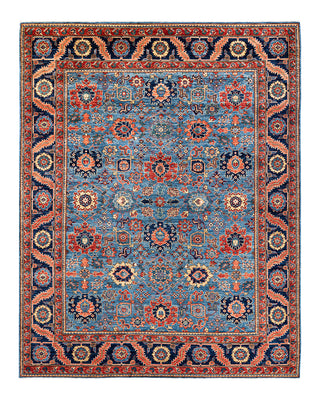 Traditional Serapi Blue Area Rug 7' 11" x 10' 1"