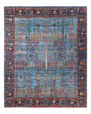 Traditional Serapi Wool Hand Knotted Blue Area Rug 8' 2" x 9' 10"