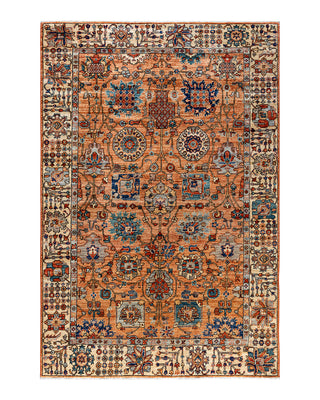 Traditional Serapi Wool Hand Knotted Orange Area Rug 5' 10" x 8' 11"