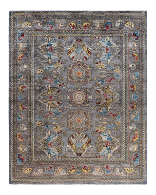 Serapi, One-of-a-Kind Hand-Knotted Area Rug - Gray, 8' 0" x 9' 11"