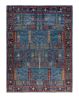 Serapi, One-of-a-Kind Hand-Knotted Area Rug - Light Blue, 8' 10" x 11' 10"