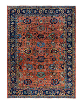 Serapi, One-of-a-Kind Hand-Knotted Area Rug - Orange, 9' 0" x 11' 11"