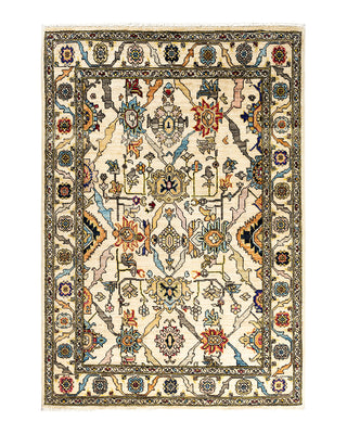 Serapi, One-of-a-Kind Hand-Knotted Area Rug - Ivory, 3' 11" x 5' 7"