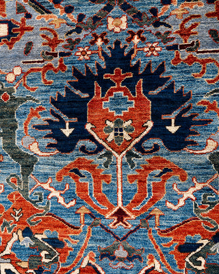 Serapi, One-of-a-Kind Hand-Knotted Area Rug  - Light Blue, 9' 1" x 11' 8"