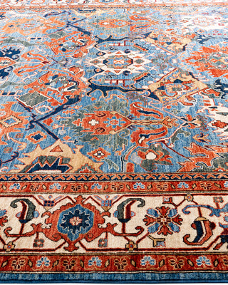 Serapi, One-of-a-Kind Hand-Knotted Area Rug  - Light Blue, 9' 1" x 11' 8"