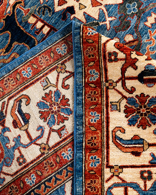 Serapi, One-of-a-Kind Hand-Knotted Area Rug  - Light Blue, 9' 1" x 11' 8"