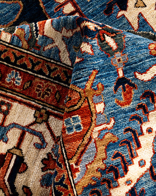 Serapi, One-of-a-Kind Hand-Knotted Area Rug  - Light Blue, 9' 1" x 11' 8"