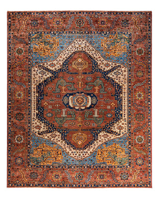 Serapi, One-of-a-Kind Hand-Knotted Area Rug  - Orange, 8' 2" x 9' 11"
