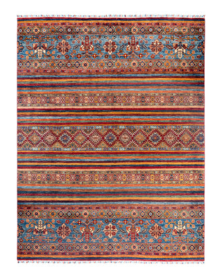 Bohemian Tribal Wool Hand Knotted Red Area Rug 8' 3" x 10' 6"