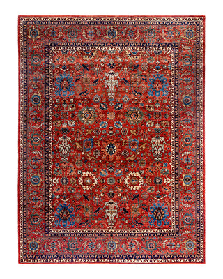 Traditional Serapi Wool Hand Knotted Red Area Rug 8' 10" x 11' 9"