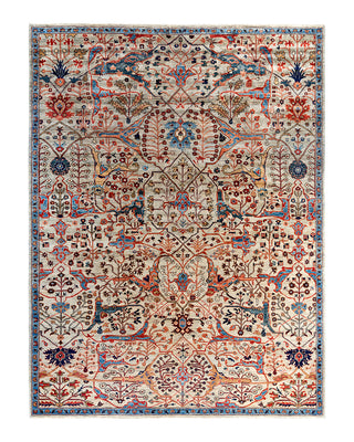 Traditional Serapi Wool Hand Knotted Beige Area Rug 9' 1" x 11' 11"