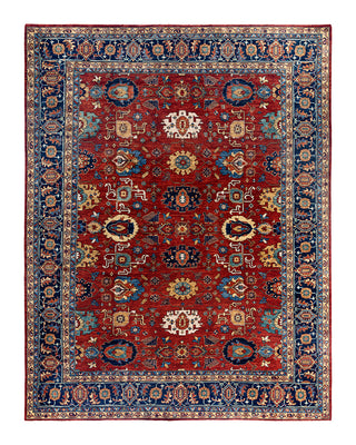 Traditional Serapi Wool Hand Knotted Red Area Rug 9' 0" x 11' 9"