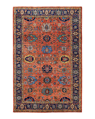 Traditional Serapi Wool Hand Knotted Red Area Rug 5' 11" x 9' 1"