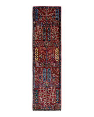 Traditional Serapi Wool Hand Knotted Red Area Rug 2' 7" x 9' 9"