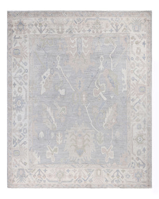 Traditional Oushak Wool Hand Knotted Light Gray Area Rug 8' 3" x 9' 11"