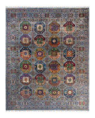 Bohemian Tribal Wool Hand Knotted Gray Area Rug 8' 3" x 10' 0"