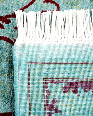 Contemporary Hand Knotted Overdyed Blue Area Rug 3' 2" x 5' 4"