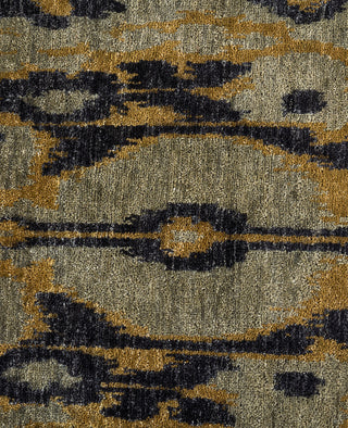 Traditional Floral Wool Hand Knotted Black Area Rug 8' 3" x 9' 10"