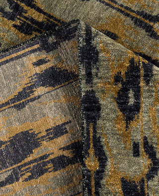 Traditional Floral Wool Hand Knotted Black Area Rug 8' 3" x 9' 10"