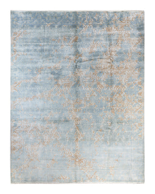 Traditional Ikat Hand Knotted Abstract Wool Gray Area Rug 9' 4" x 11' 10"