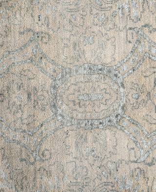 Traditional Floral Wool, Silk Hand Knotted Beige Area Rug 8' 1" x 10' 2"