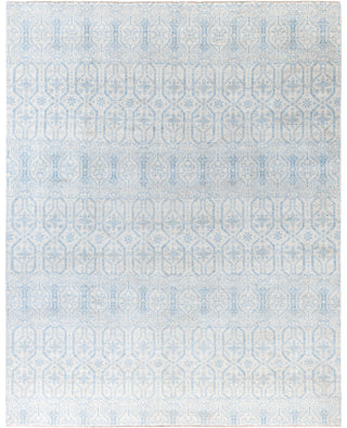 Traditional Floral Wool Hand Knotted Ivory Area Rug 8' 1" x 10' 2"